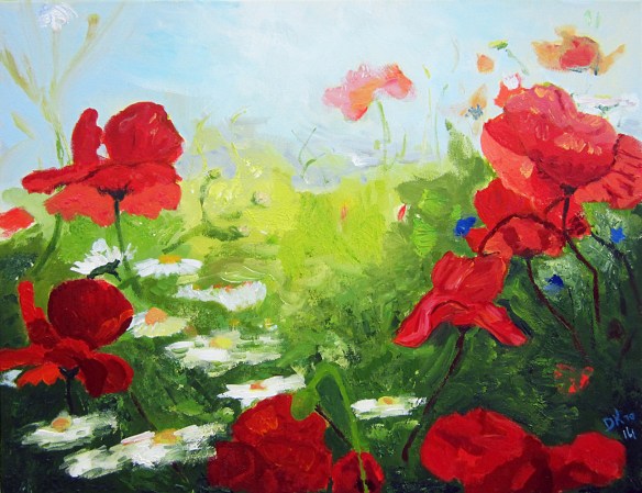 First acrylic painting by Diana Kraskouskaya