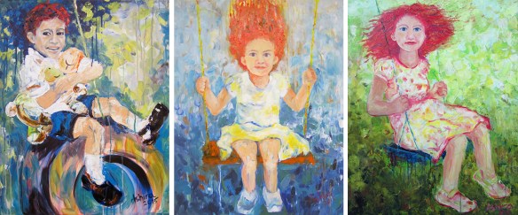 " Swings " triptych by Ashira Lapin