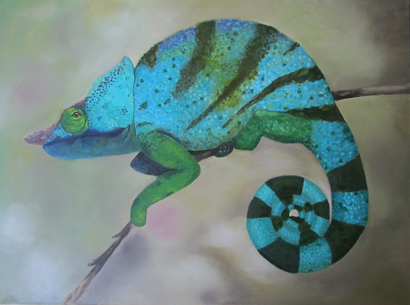 Chameleon/ oil painting by Christopher Armstrong